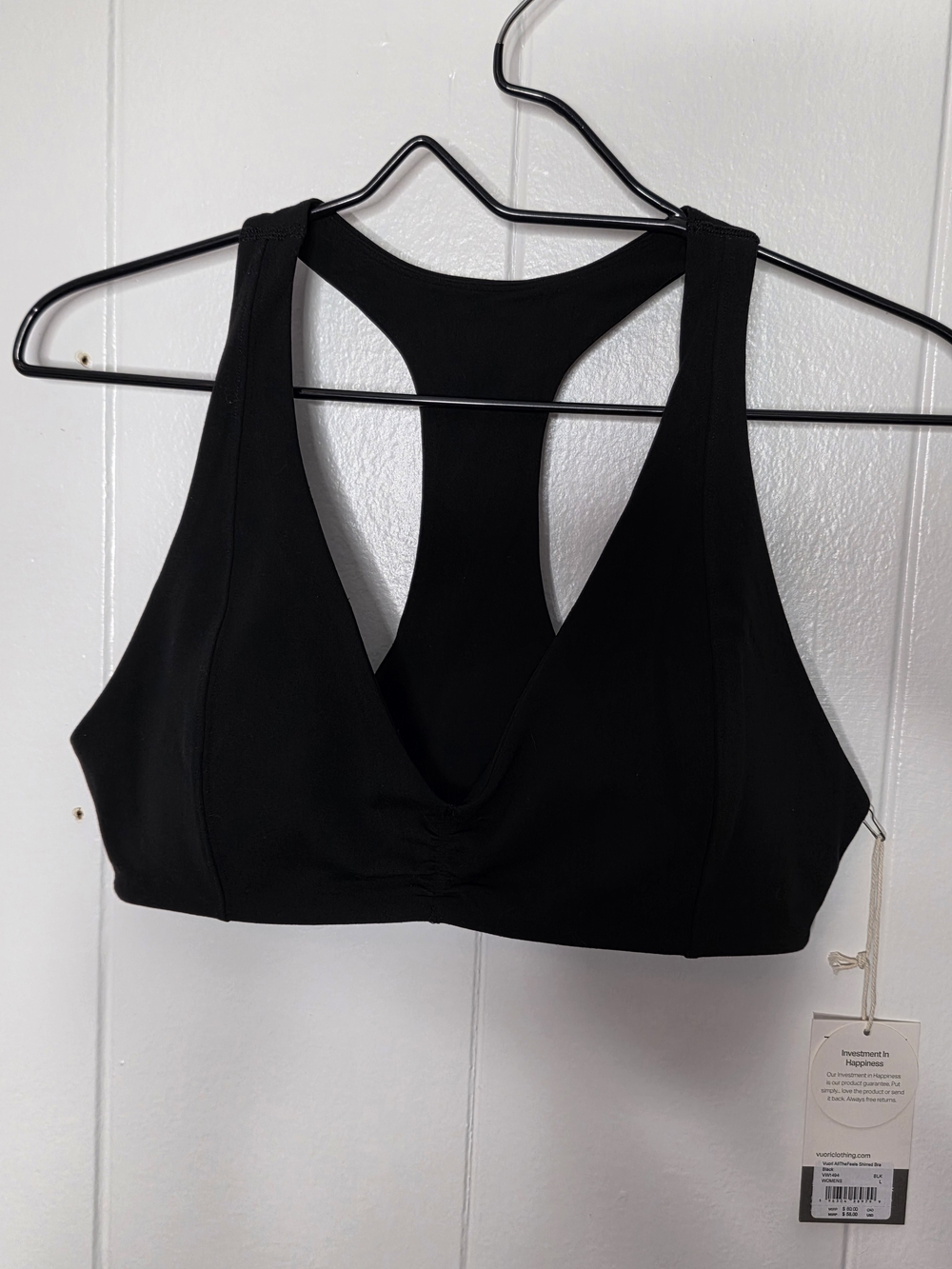 Vuori All The Feels Shirred Bra NWT Size Large
